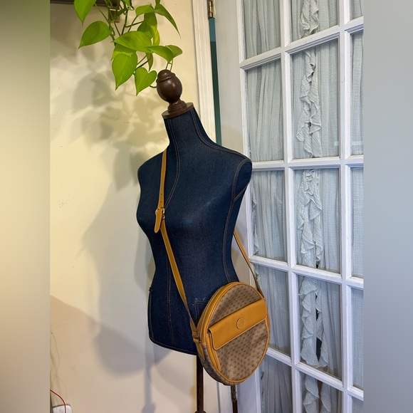 Gucci Round Canteen Crossbody Bag Vintage Rare Micro GG Circle Messenger XL - Picture 3 of 17